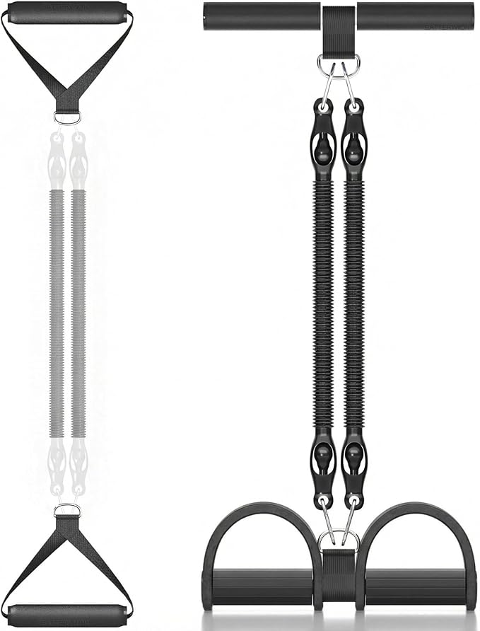 Multifunction Tension Rope, 2 Tubes Stretch Yoga Pedal Tension Strap, Adjustable Resistance, Tension Rope Fitness Equipment