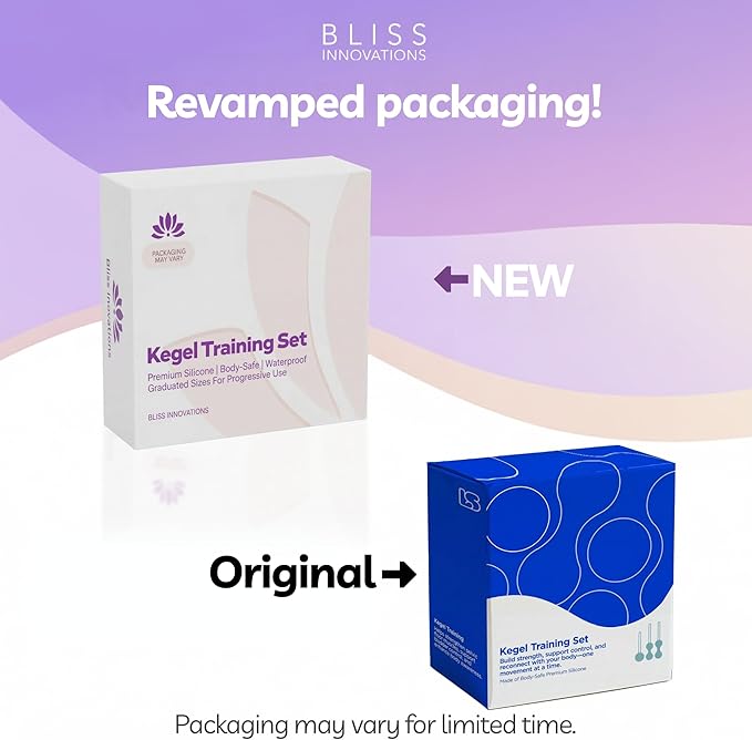 Set of 3 Silicone Kegel Weights – Pelvic Floor Strengthening Kit for Women – Comfortable & Discreet Design – Beginner to Advanced Levels Includes 1.3 Oz LS Glide and Storage Bag
