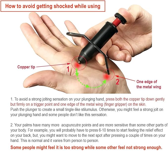 Trigger Point Stimulator Tool - Electric Current Sensation with No Needles No Battery