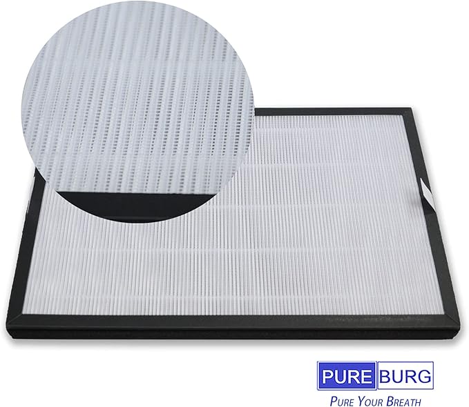 PUREBURG Replacement Filters Compatible with Bagotte BAP20 Air Purifier Filter Part BAP20-HF, 2-Pack H13 True HEPA Activated Carbon 3-Stage Filtration For Air Clean Dust VOCs
