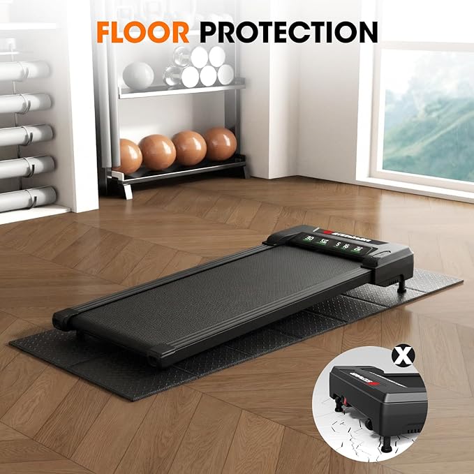 Walking Pad Mat for Carpet, 68"x24" Treamill Mat for Hardwood Floors, High Density, 0.2" Thickness, Folable, Floor Protection Mats for Bike, Elliptical, Treadmill