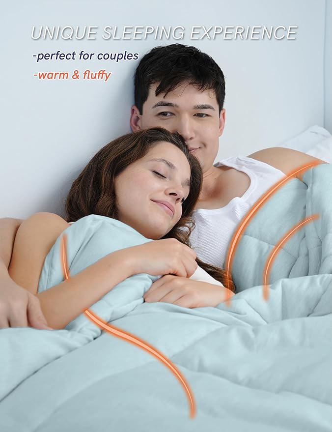 YnM Weighted Blanket Full 20lbs, The Heavy Oversized Weighted Comforter, Warm & Fluffy Throw (Neutral Beige, 20lbs, 90" Lx66 W)