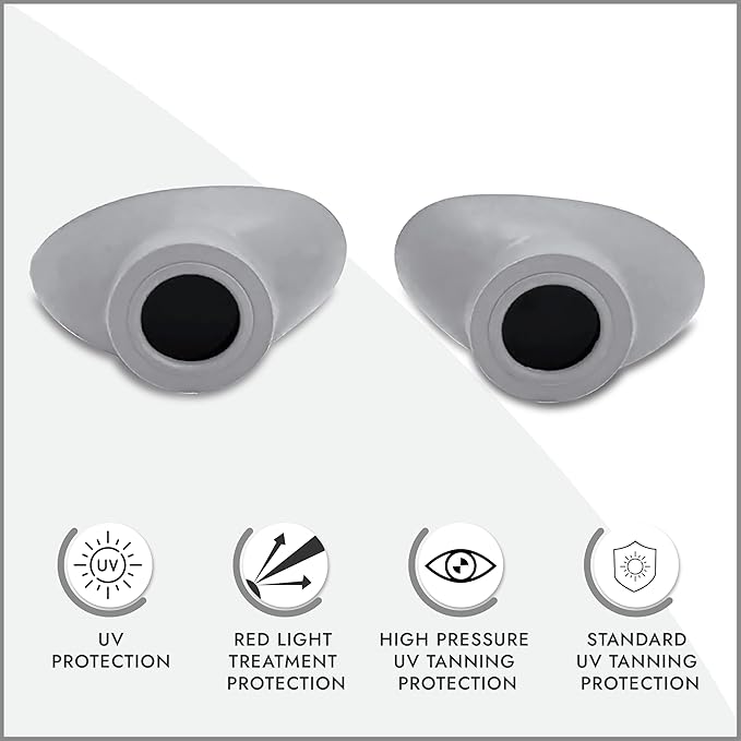 Super Sunnies Slim Flex UV Eye Protection FDA Compliant Eyeshields Individual Tanning Bed Goggles, Red Light Therapy Glasses