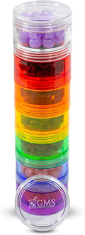 GMS 7 Day Medicine Pill Organizer - Stackable Pill Box - Ideal for Travel - Fits Small Tablets, Pills & Vitamin Supplements - Keep Your Daily & Weekly Medicine Organized in One Place - Small