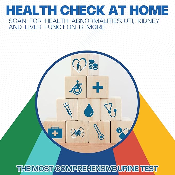 14 URS Test Strips – Easy Home Urinalysis Strips for Routine Health Tracking, Accurate & Simple to Use