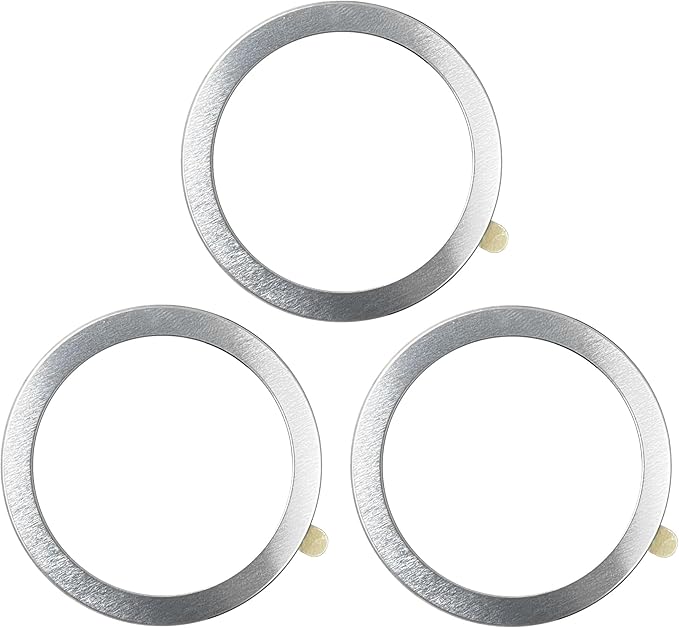 TENOC Universal Metal Ring Sticker for Magnetic Charger Compatible with iPhone/Samsung/Android All Cellphones, Magnetic Mount/Phone Holder Conversion Accessories, 3Pcs, Silver