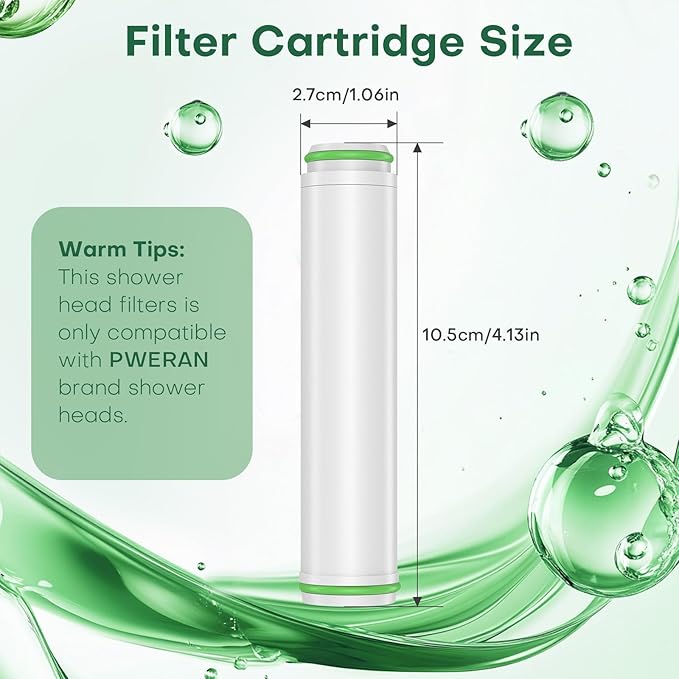 Shower Filter for Handheld Shower Head, 2 Pack 18 Stage Replacement Filters for Hard Water Remove Chlorine and Harmful Substances
