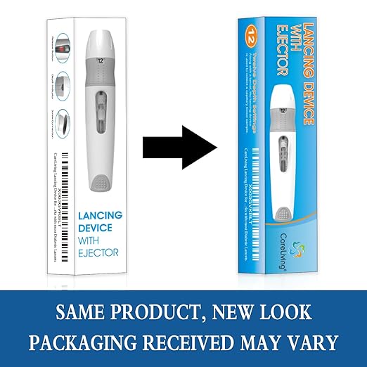 Lancing Device for Diabetes Testing, Lancing Device Pen, 12 Adjustable Depth Settings for Minimizing Pain and Discomfort