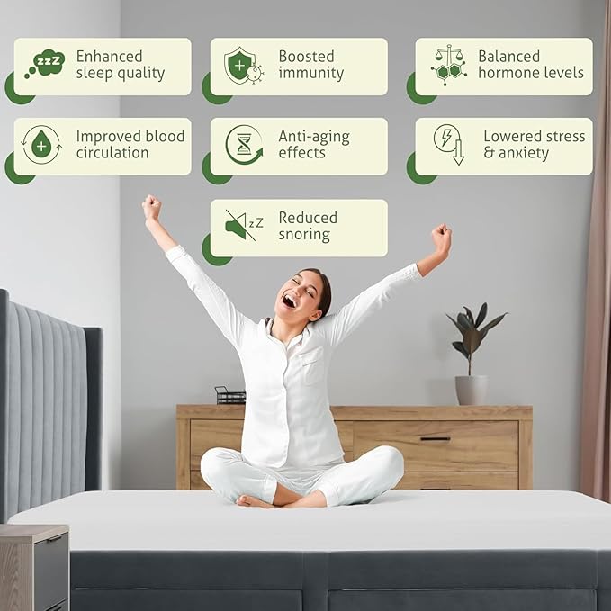 RIQINXIN Grounding Sheets Grounding Mat for Improved Sleep 10% Pure Conductive Silver 90% Cotton Reduce Pain Anxiety Stress 78x80in White