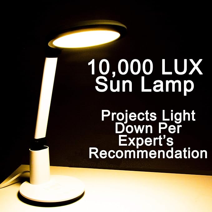 Theralite Halo Light Therapy Lamp Sunlight Lamp - UV Free 10,000 LUX Sun Lamp Therapy Light - Boost Your Spirits and Energy with A Mood Light, Works for Sunlight Deprivation and Boosting Energy