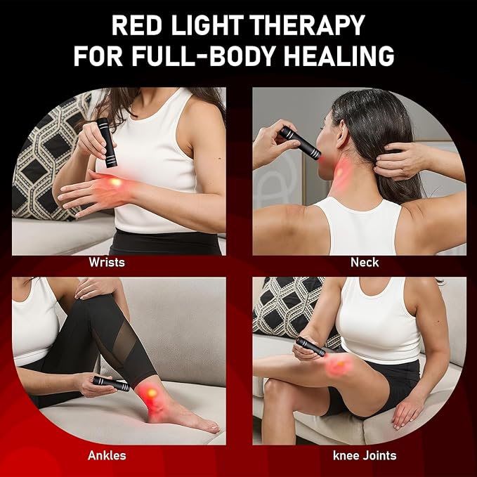 Infrared Red Light Therapy Device for Joint and Muscle, Portable Red Light Therapy Torch, Near Infrared Light for Body, Face, Neck, Back,Knee, 660nm 850nm LED Light Therapy Wand