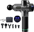 Premium Massage Gun Deep Tissue Muscle Pain Relief Massager with 6 Head Attachments | Portable Handheld Massage Gun, LCD Touch Screen, 30 Speed Levels for Neck, Back & Whole Body