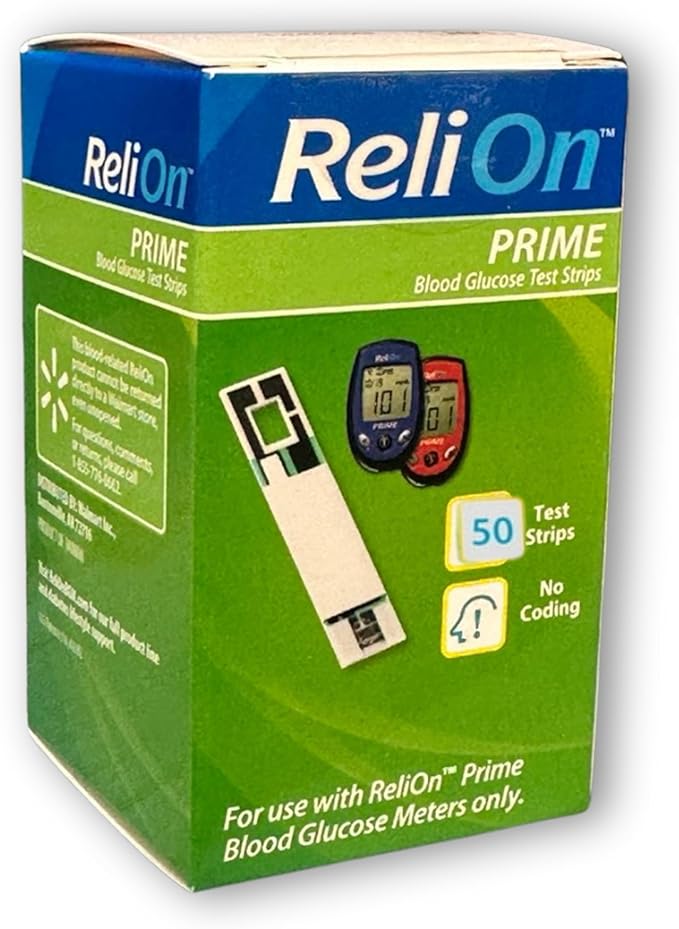 Prime Blood Glucose Test Strips- 50 Ct (Pack of 1) Reliable Blood Sugar Testing (Glucose Meter NOT Included), Boxed By Fusion Shop Store