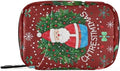 Pill Organizer Box Case Weekly Travel Pill Container Holder 7Day Cute Vitamin Organizer Dispenser Sorter Planner Storage Small Compact Santa Claus Wreath Christmas Tree Snowflakes Colorful15
