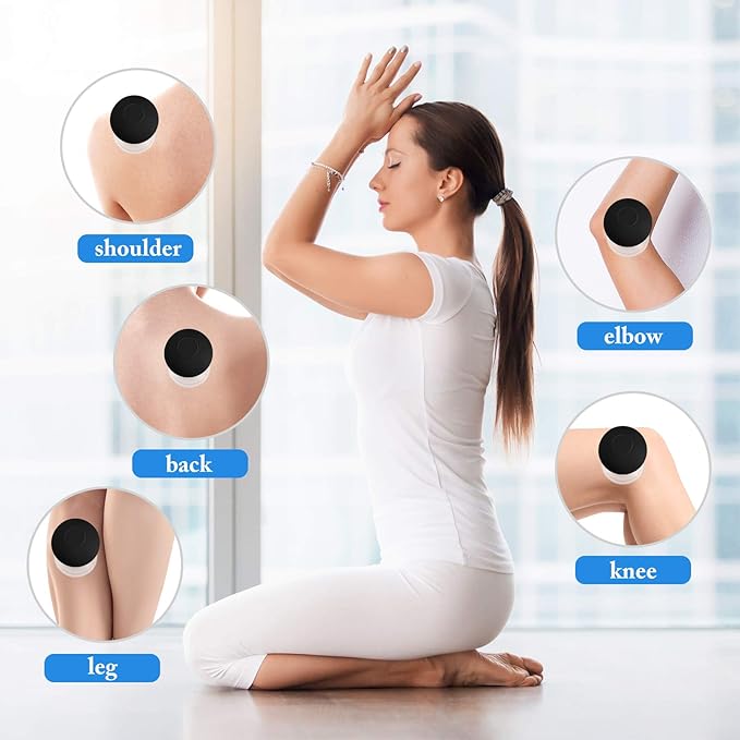 Nuanchu Facial Cupping Cup Glass Face Cup Silicone Cupping Massage Vacuum Suction Mug for Body Face Leg Arm Back Shoulder Muscle and Joint(Black,0.35 Inch Diameter)