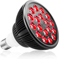 Red Light Therapy Bulb, 18 LEDs 660nm Red Light Therapy for Face and Neck, High Irradiance, Large Coverage Area Red Light Therapy Lamp, Suitable E26 Socket(Only Bulb)