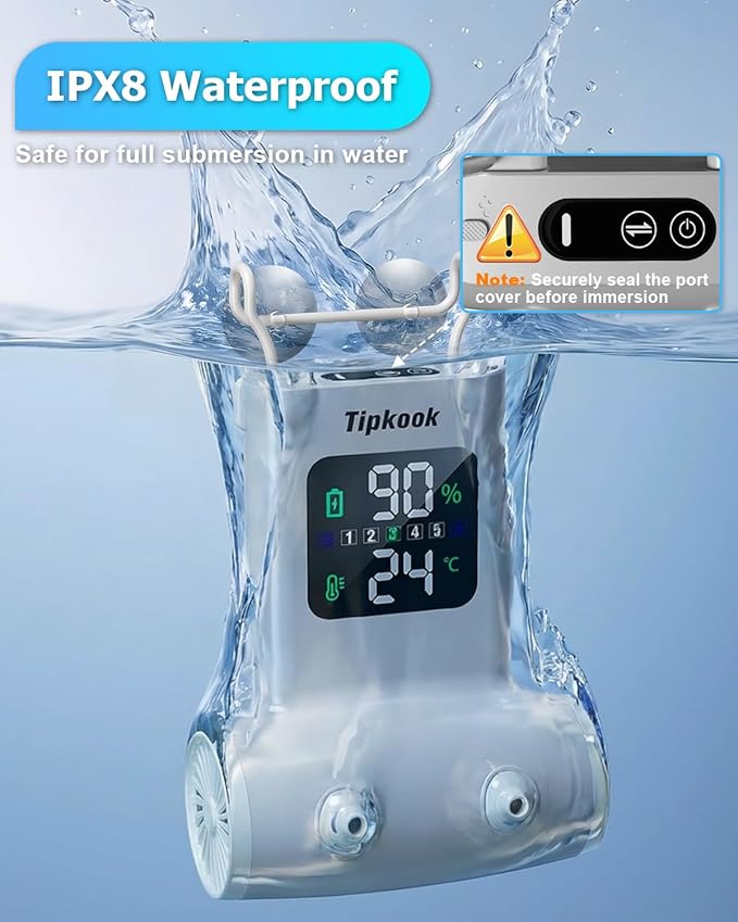 Portable Bath Jets for Tub: Jet Spa for Bathtub with 5-Speed,Bath Jet/Bubble Mode, IPX8 Waterproof, LED Screen,Rechargeable Bathtub Jets with 8 Suction Cups, Birthday Gifts for Women - Beige
