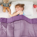 yescool Purple Weighted Blanket 10 Pounds Cooling Weighted Lap Blanket, Heavy Blanket for Sleeping, Weighted Throw Blanket Gifts for 80-110lbs, 40" x60