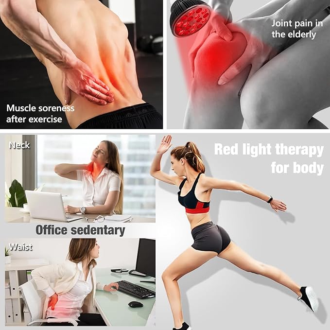 Red Light Therapy Lamp for Body and Face Use, 660nm Red Light and 850nm Near Infrared Light Combo, 36W Red Light Therapy Device with Stand (15-61in)
