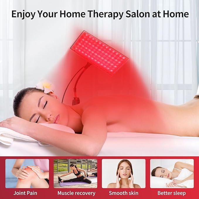 Red Light Therapy,Red Light Therapy for Face and Body,Infrared Light Therapy with Stand,Deep 660nm and Near Infrared 850nm Light Device for Body Pain Relief Skin Care