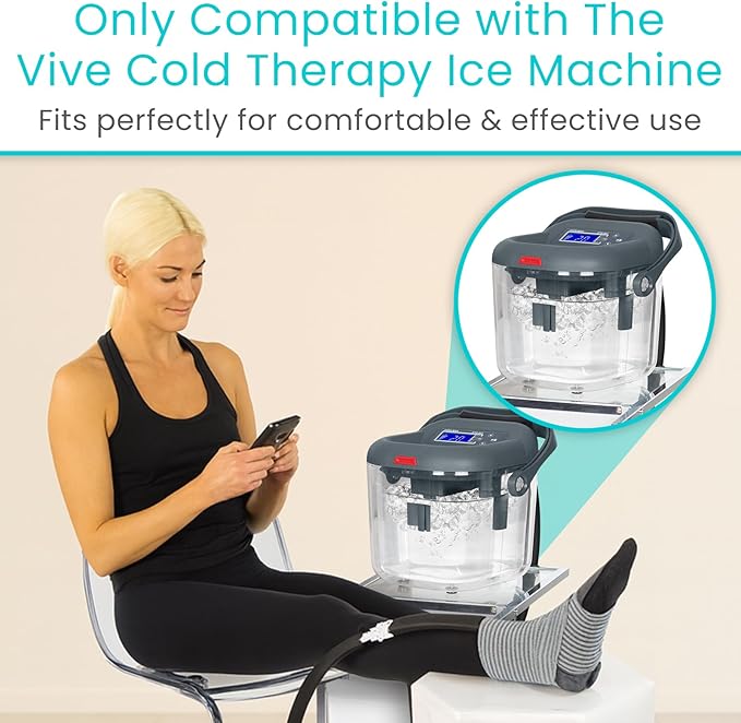 Vive Cold Therapy Machine Replacement Pads for Ankle - Flexible Ergonomic Reusable Padding for Ice Cold Therapy - Pain Relief System - Ankle Adjustable Device Accessory to Reduce Swelling (Pads Only)