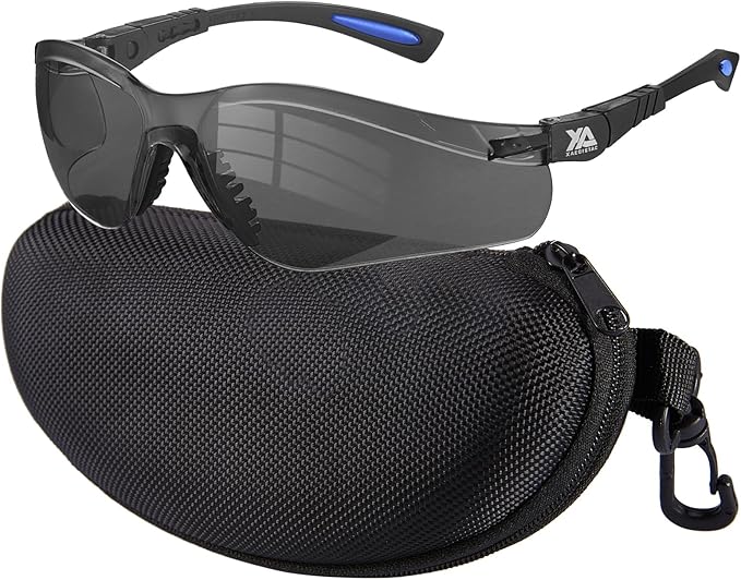 xaegistac Shooting Glasses Anti-fog Shooting Range Eye Protection, Adjustable Safety Glasses with Zipper Hard Case