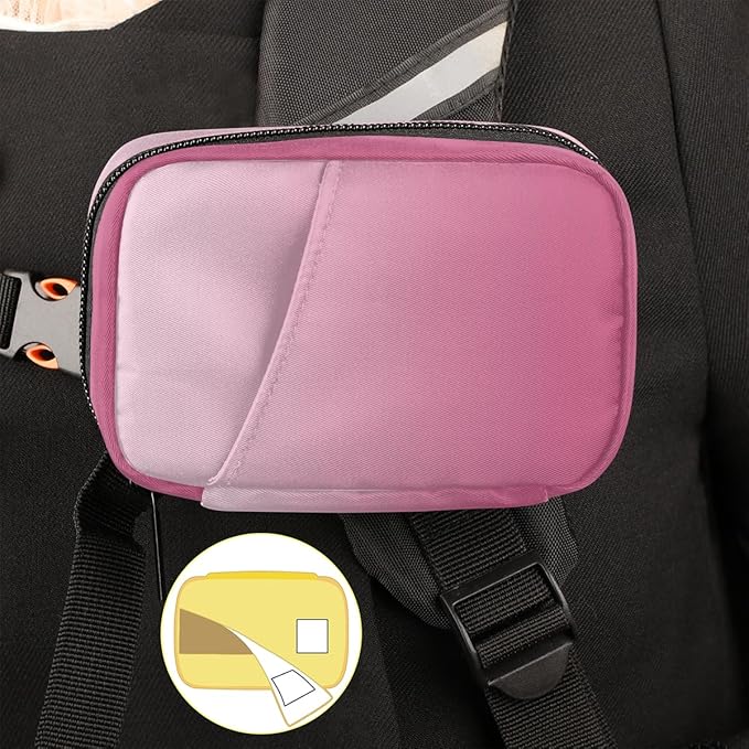 Weekly Travel Pill Organizer Case for Purse with Removable 7 Day Box Portable Compact Size Pill Box Fashionable Pill Container for Medicine Vitamin Supplement Pink White