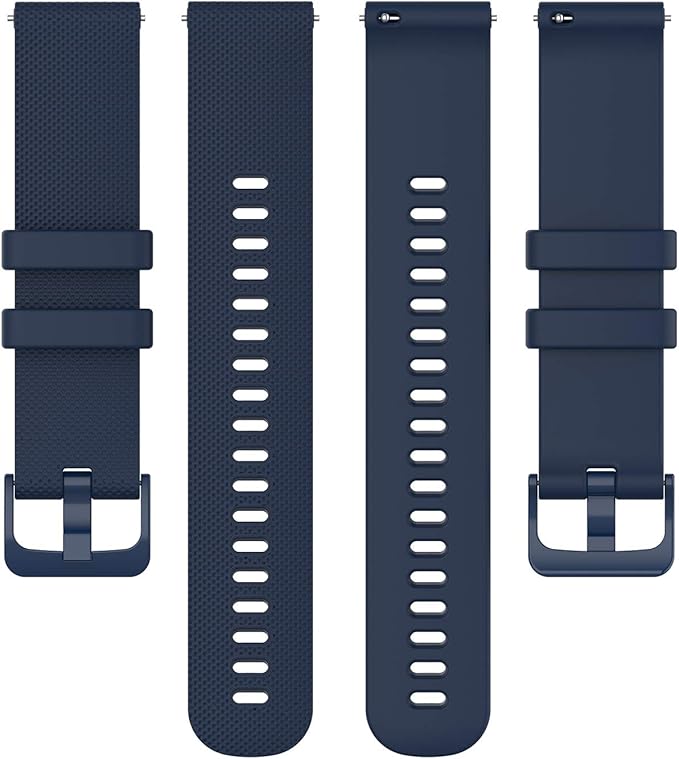 Compatible with Garmin Venu Sq Bands for Women Men, 20mm Quick Release Silicone Replacement Band Wristbands Straps Bracelet Fit for Garmin Vivoactive 3 Music, Forerunner 245 645 (Navy)
