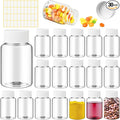 Lamoutor 30Pcs Clear Pill Bottle Plastic Medicine Bottle Empty Reagent Chemical Containers with Caps for Liquid Solid Powder Medicine 100ML