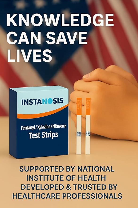 3-in-1 Fentanyl/Xylazine/Nitazene Test Strips for Liquid, Pills & Powder Substances, 5 Count, Made in USA, 10x More Sensitive - for Harm Reduction & Forensic Investigation
