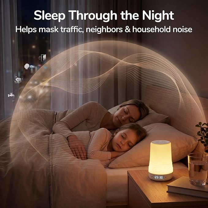 Mewaii White Noise Sound Machine for Adults & Baby with Night Light, Sunrise Alarm Clock, App Control, 100 Sounds & AI Cry Detection, Custom Routines Builder, Toddler Sleep Trainer, Registry Essential