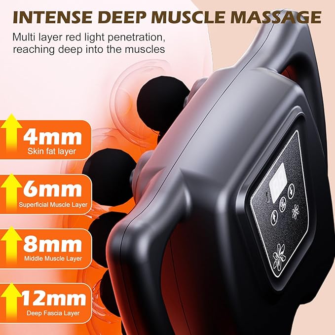 PakaLife Massage Gun Set,Gift for Husband,Professional Deep Tissue with Cupping Kit for Massage Therapy,Back Massager for Pain Relief Deep Tissue (24 Head Foot Massage Gun)
