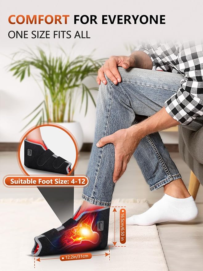 Red Light Therapy for Foot and Ankle FSA/HSA Eligible, 3-in-1 Chip Technology & 99 LEDs Near Infrared Therapy Wrap for Feet with Timer for Joint Comfort