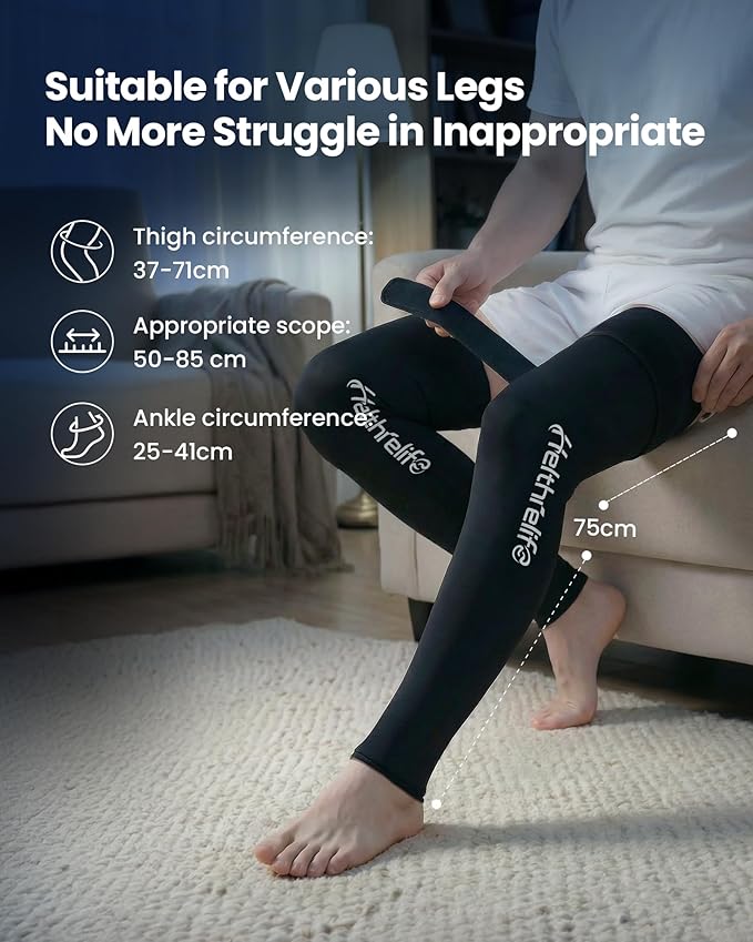Entire Leg ice Pack Wrap with Strap and Cutting-Edge Cooling Gel for Cold Therapy, Full Leg LCE Pack for Muscle Soreness & Pain from Foot, Calf to Thigh After Post-Surgery