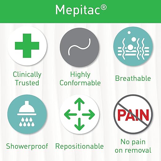 Mepitac 298300 Soft Silicone Tape, 2 cm x 3 /0.8 in x 3.3 yd