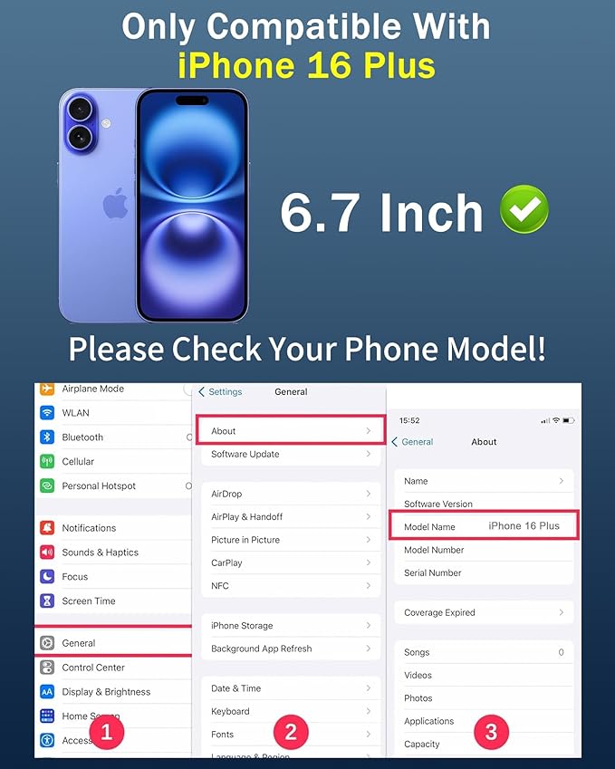 2 Pack Privacy Screen Protector for iPhone 16 Plus Tempered Glass 25 Degree Anti-Spy 16Plus Gradient Colorful Anti Bluelight Easy Installation Frame Full Coverage Case Friendly (6.7 inch Blue)