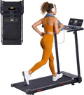 Walking Pad with Handle Bar and Incline, 3.0HP Under Desk Treadmill for Home Small Space, 0.6-7.6MPH Portable Walking Pad Treadmill with Handles, 350LBS, 2026 Upgrade