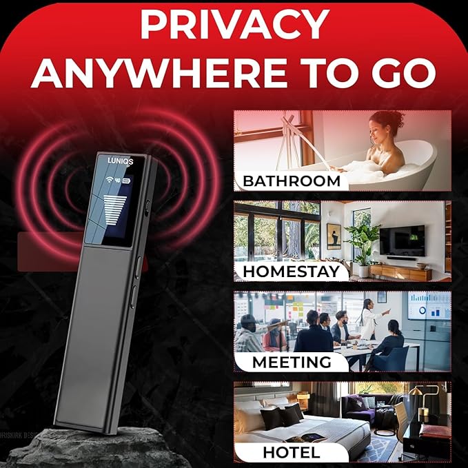 Hidden Camera Detectors - 2026 - Hidden Bug and Camera Detector & Spy Camera Finder, GPS Tracker Detector, RF Detector & Bug Detector (LCD Screen) for Travel, Home & Office Security