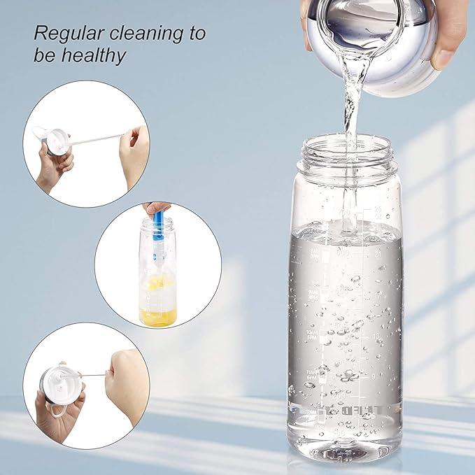 Bottled Joy Gallon Water Bottle, 800ml Clear Water Bottle 28oz Water Bottle with Straw, Bottle Joy Sports Water Jug Tritan Leakproof BPA Free for Fitness Outdoor Cycling Gifts for Women Men