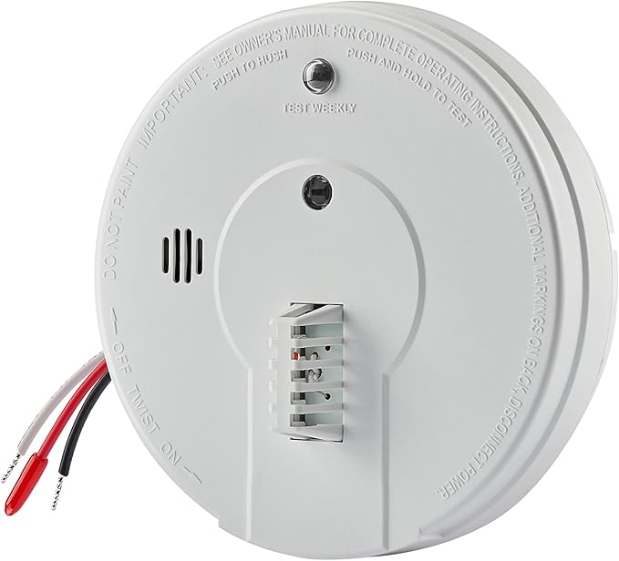 Kidde Heat Detector, Hardwired with Battery Backup & 2 LEDs, Interconnect Capability, Ideal for Garages