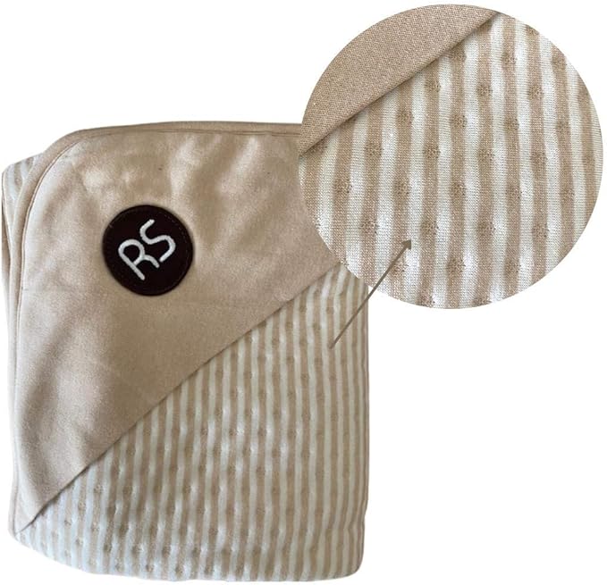 Radia Smart® 5G Blocking, EMF Protection Baby Blanket, Pregnancy Belly Shielding, Organic Cotton, Cream, 35”x30