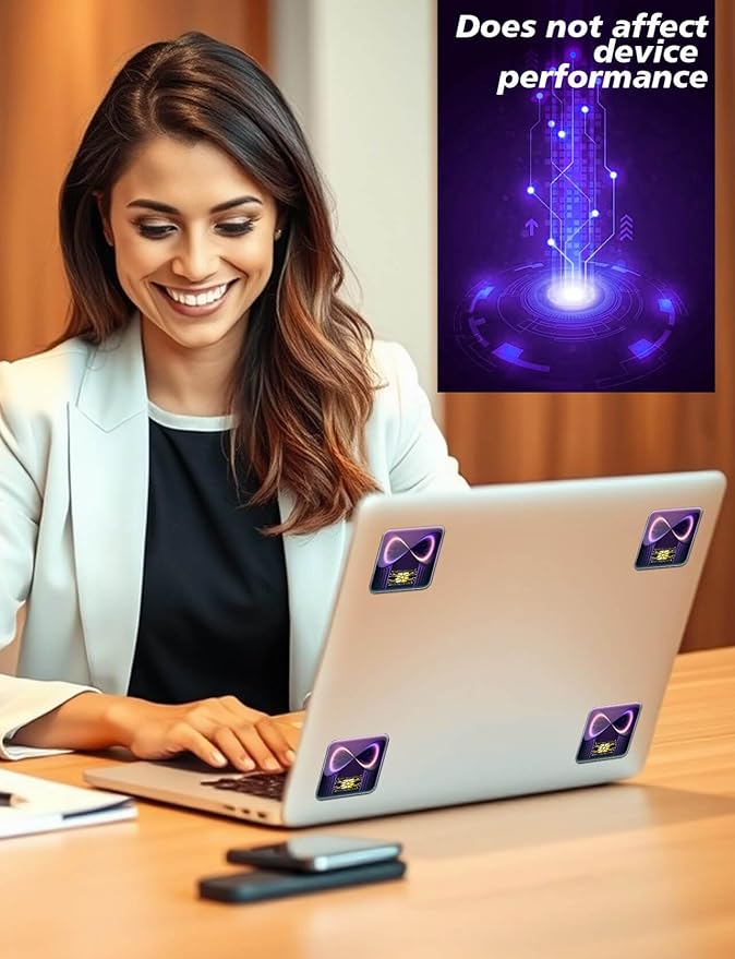 Cell Phone Protection Neutralizers Stickers for Smart Phones/Tablets/Laptops/Computer/WiFi/Priner/TV Electronic Devices Blocker 6 Pcs Purple