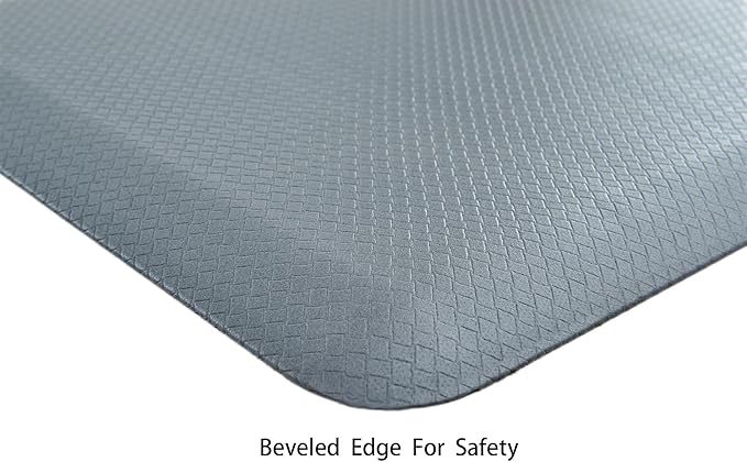 Anti Fatigue Kitchen Rugs Kitchen Mats for Floor,Cushioned Non-Slip Waterproof Ergonomic Comfort Runner Rug Standing Mat for Kitchen,Doing Dishes,Floor,Home,Office,Laundry,Grey,17.3"x60"
