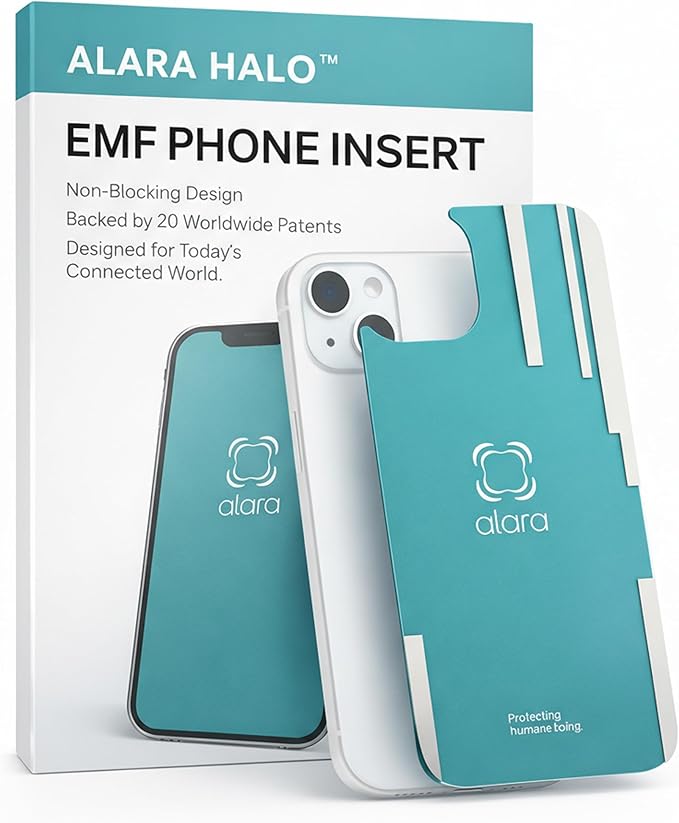 EMF Cell Phone Insert for iPhone 14, Advanced 5G Mobile Technology & MagSafe Compatible, Designed for Everyday Use - USA Developed Case Sticker with 20 Patents