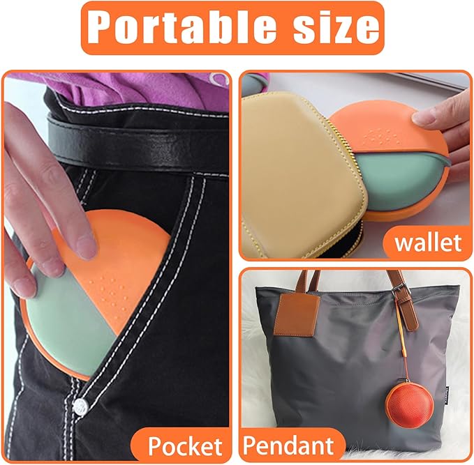 INVODA Travel Pill Organizer Cute Round Pill Box for Purse Compact Medicine Container for Pills, Fish Oil, Vitamins & Supplements