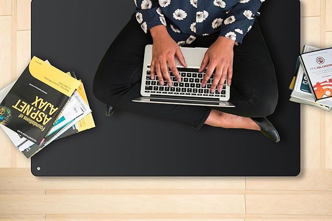 Urvoix Grounding Mat for Feet, 35.4"x23.6" Earth Mat Grounding Pad for Bed, Grounding Mat Kit for Desk, Improve Sleep, Supports Energy, Relieve Anxiety w/ 15 Foot Cord & Conductive Test Pen