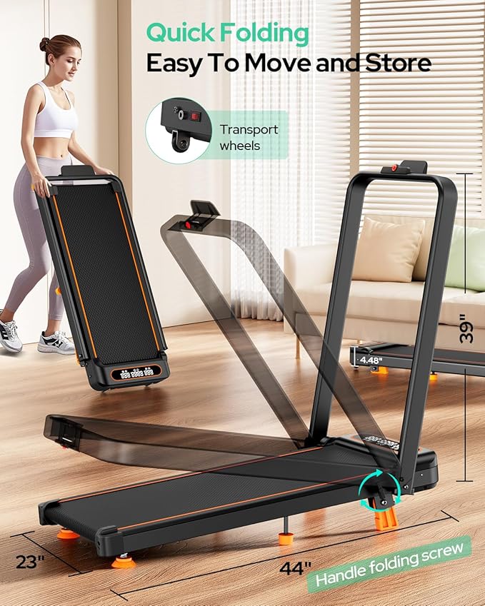 Walking Pad with 10% Incline & Handle Bar, Low Noise Walking Pad Treadmill for Home Small, Upgrade 3.5HP Treadmill with Incline, 4 in 1 Portable Compact Walking Pad with Incline/APP 350lbs