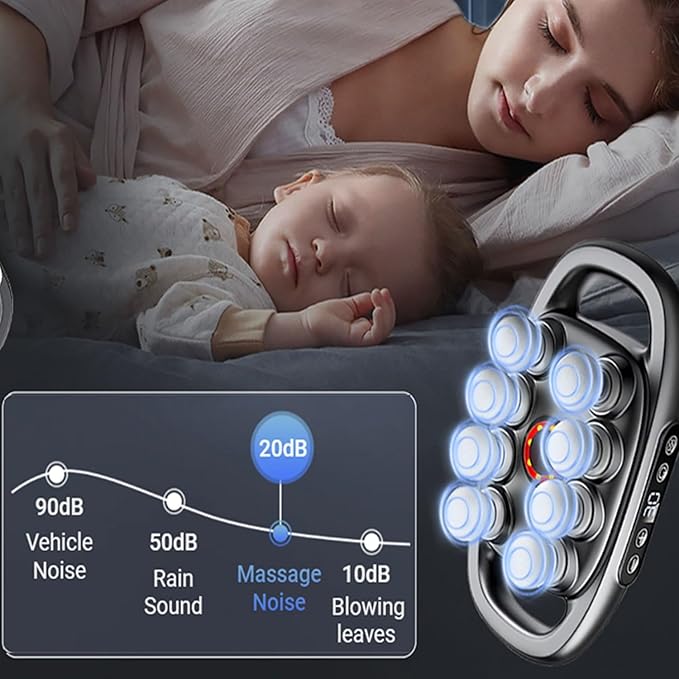 16 Head Massage Gun Deep Tissue with 16 Massages Heads, Electric Massager Tool for Legs,Arms,Waist,Back,Buttocks,Full Body Muscle Pain Relief,Ideal Gifts for Women,Men, Mom,and Dad
