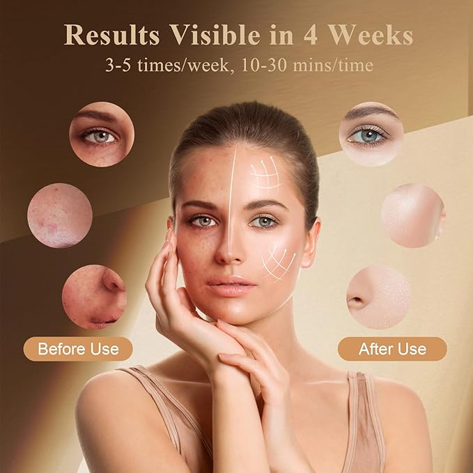 Red Light Therapy for Face, 8 Colors LED Face Mask Light Therapy with 850NM Near-infrared, Portable Rechargeable Red Light Therapy Mask Skin Care Device at Home and Travel for Anti-Aging, Black