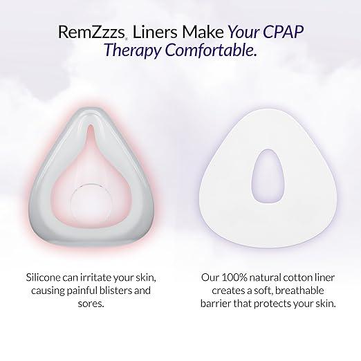 RemZzzs Full Face Cpap Mask Liners (K2-FM) - Reduce Noisy Air Leaks and Painful Blisters - Cpap Supplies and Accessories - Compatible with Resmed Respironics DeVilbiss